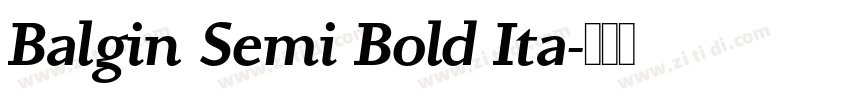 Balgin Semi Bold Ita字体转换